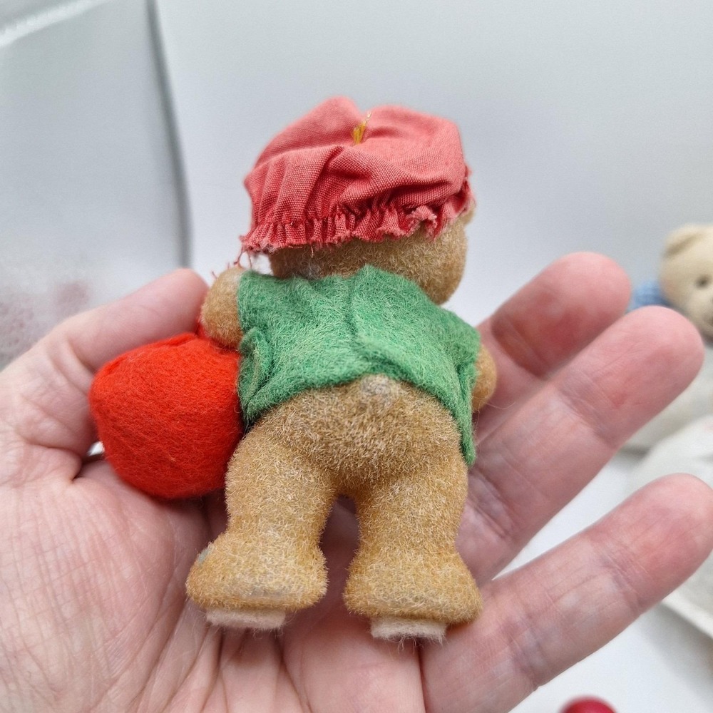 Lot of 6 Vintage Ornaments Bears, Horse & Mouse Adorable Some Possible Hand made - Picture 6 of 12